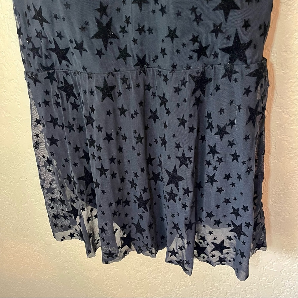 Plus Size Black Star Mesh Swimdress - Picture 6 of 10